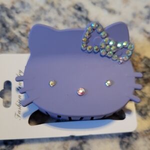 🛍3 For $18🛍Hello Kitty Style Purple Rhinestone Claw Clip